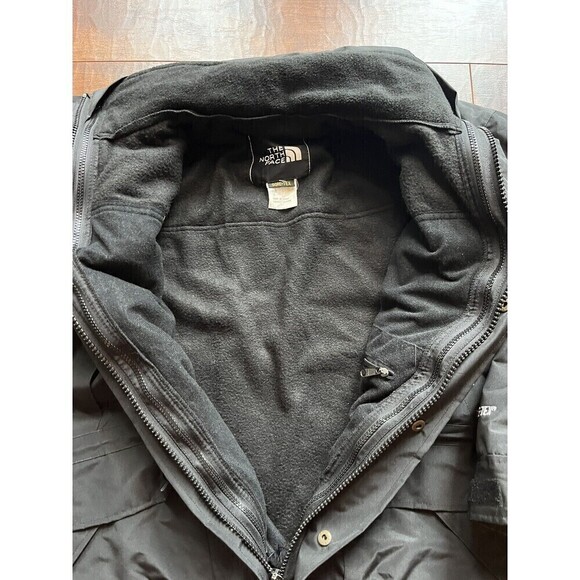 Vintage 90s The North Face Goretex Black Coat Trench Jacket Oversized Small - Picture 4 of 10